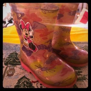 Mini mouse rain boots for a girl